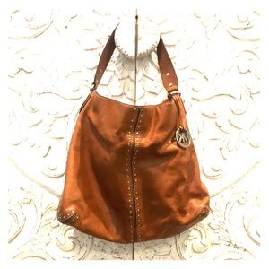 Michael Kors - Astor tan studded hobo purse